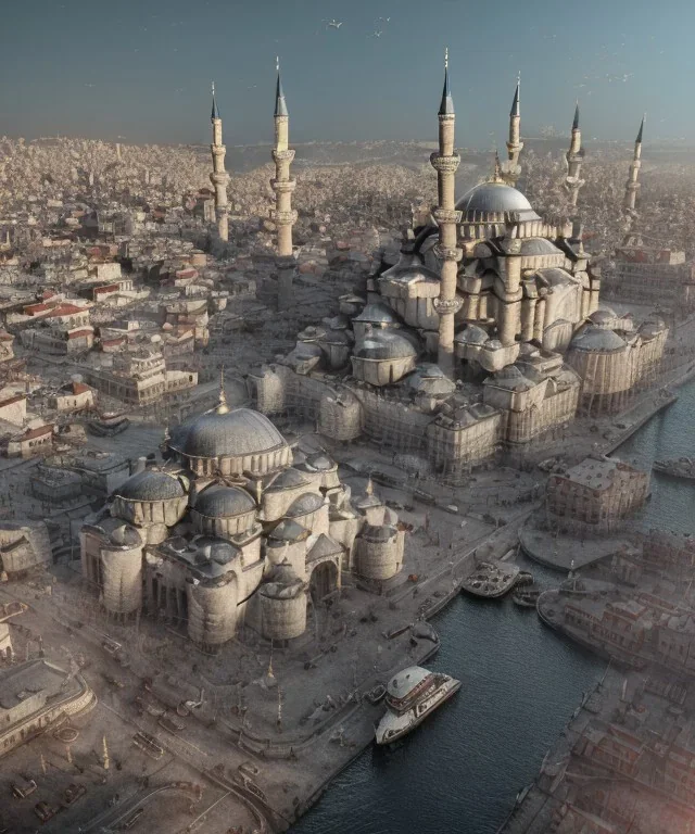 ıstanbul , magnificent, majestic, Realistic photography, incredibly detailed, ultra high resolution, 8k, complex 3d render, cinema 4d.