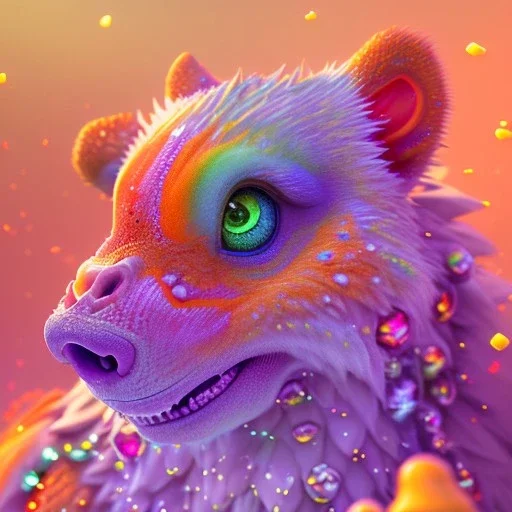 orange and violet landsacape with multicolored crystals falling from the sky, full of details, smooth, bright sunshine，soft light atmosphere, light effect，vaporwave colorful, concept art, smooth, extremely sharp detail, finely tuned detail, ultra high definition, 8 k, unreal engine 5, ultra sharp focus