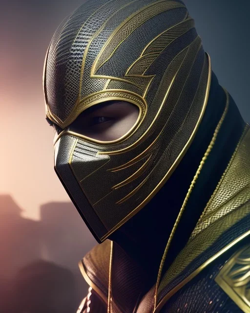 reptile, mask cover whole face and hood , mortal kombat 11, highly detailed, hyper-detailed, beautifully color-coded, insane details, intricate details, beautifully color graded, Cinematic, Color Grading, Editorial Photography, Depth of Field, DOF, Tilt Blur, White Balance, 32k, Super-Resolution, Megapixel, ProPhoto RGB, VR, Half rear Lighting, Backlight, non photorealistic rendering