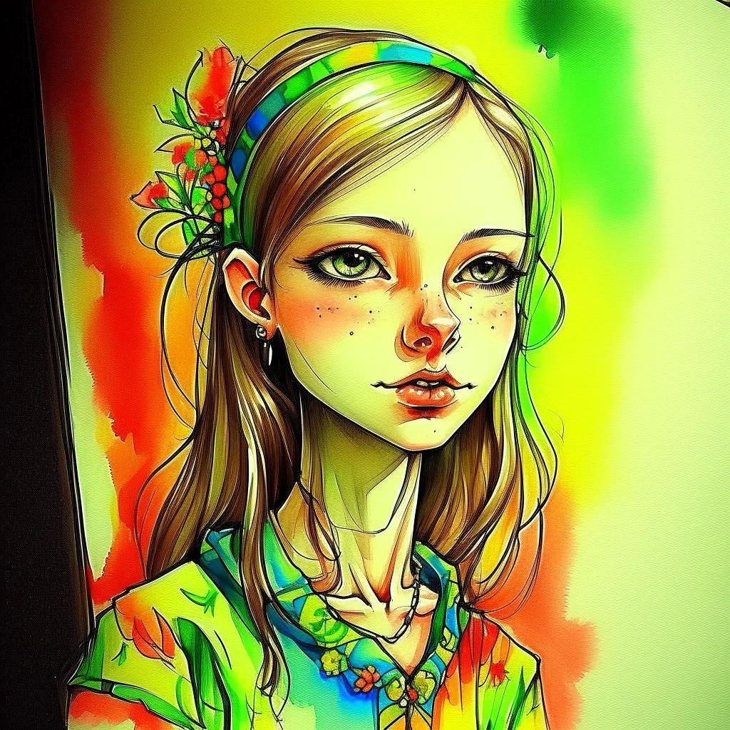 pretty girl Traditional Art