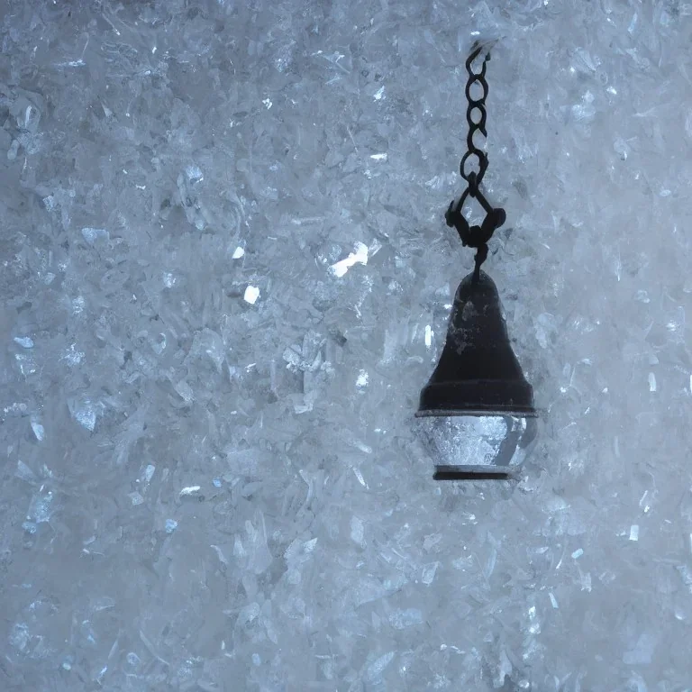 bell, reflection, ice crystals