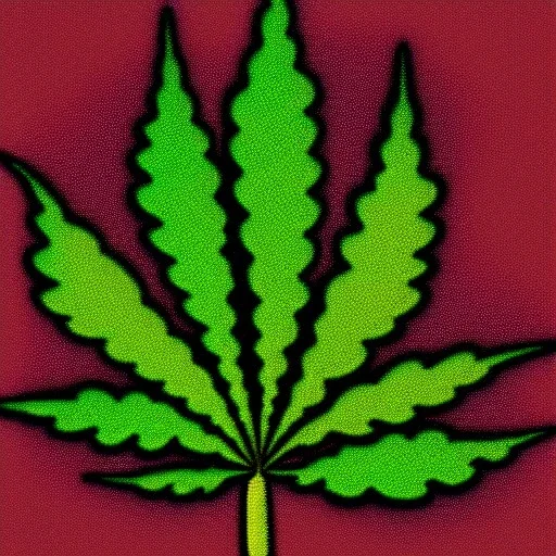 Cannabis plant by Andy warhole