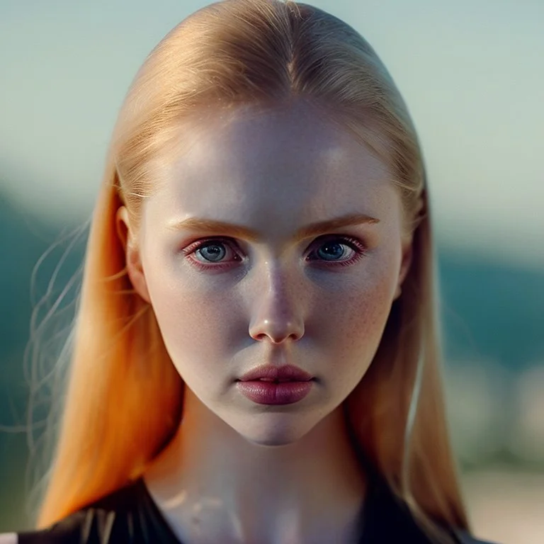 young woman molly quinn, muscular sweat, movie still, attractive perfect face, supermodel body, blondephoto, rule of thirds, deborah ann woll dramatic lighting, short hair, detailed face, detailed nose, woman wearing tank top, smirk, realism, realistic, raw, analog, woman, portrait, photorealistic, analog, realism