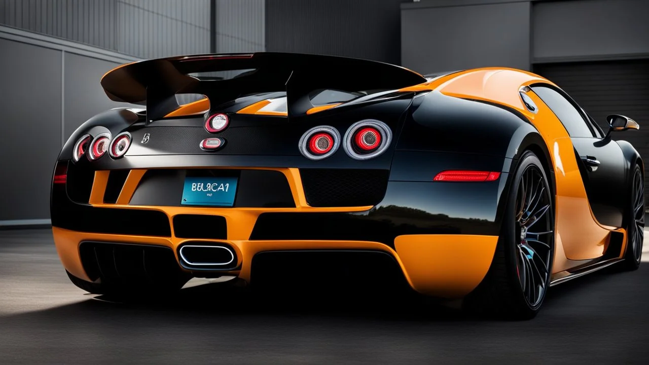 Hyper Bugatti Veyron ,rear view, desktop wallpaper, 4K, Cinematic