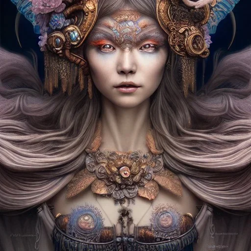 Insanely detailed photograph of an elaborate beautiful city goddess intricate glowing skin eyes intricate face hair lashes fur dress hyperdetailed painting by Anna Dittmann Huang Guangjian and Dan Witz CGSociety ZBrush Central fantasy art album cover art 4K 64 megapixels 8K resolution HDR Greek shiny space colours jewelry celestial hair eyes light"