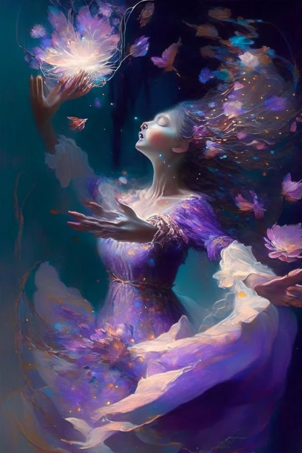 In a moment of profound connection, Agatha grasped the powers tightly in her hand, feeling their energy hum and dance against her palm. With a determined yet gentle motion, she released them into the air, allowing the vibrant flowers to take flight, carried by an invisible current toward the chaotic heart that beat before her.