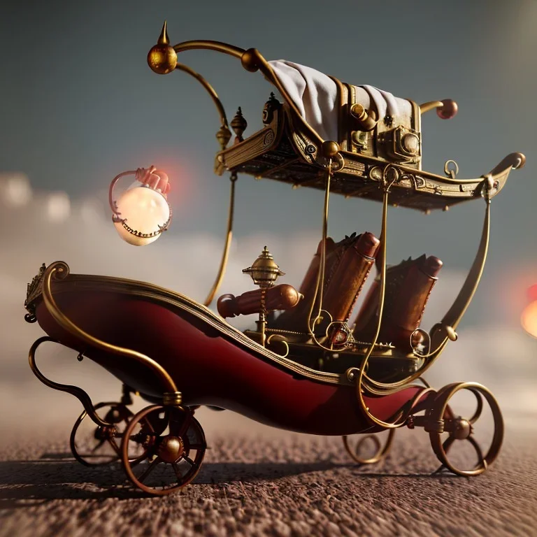 steampunk santa sleigh, 4k, highly detailed, cinematic, ultra photorealistic, ultra realistic, volumetric lighting