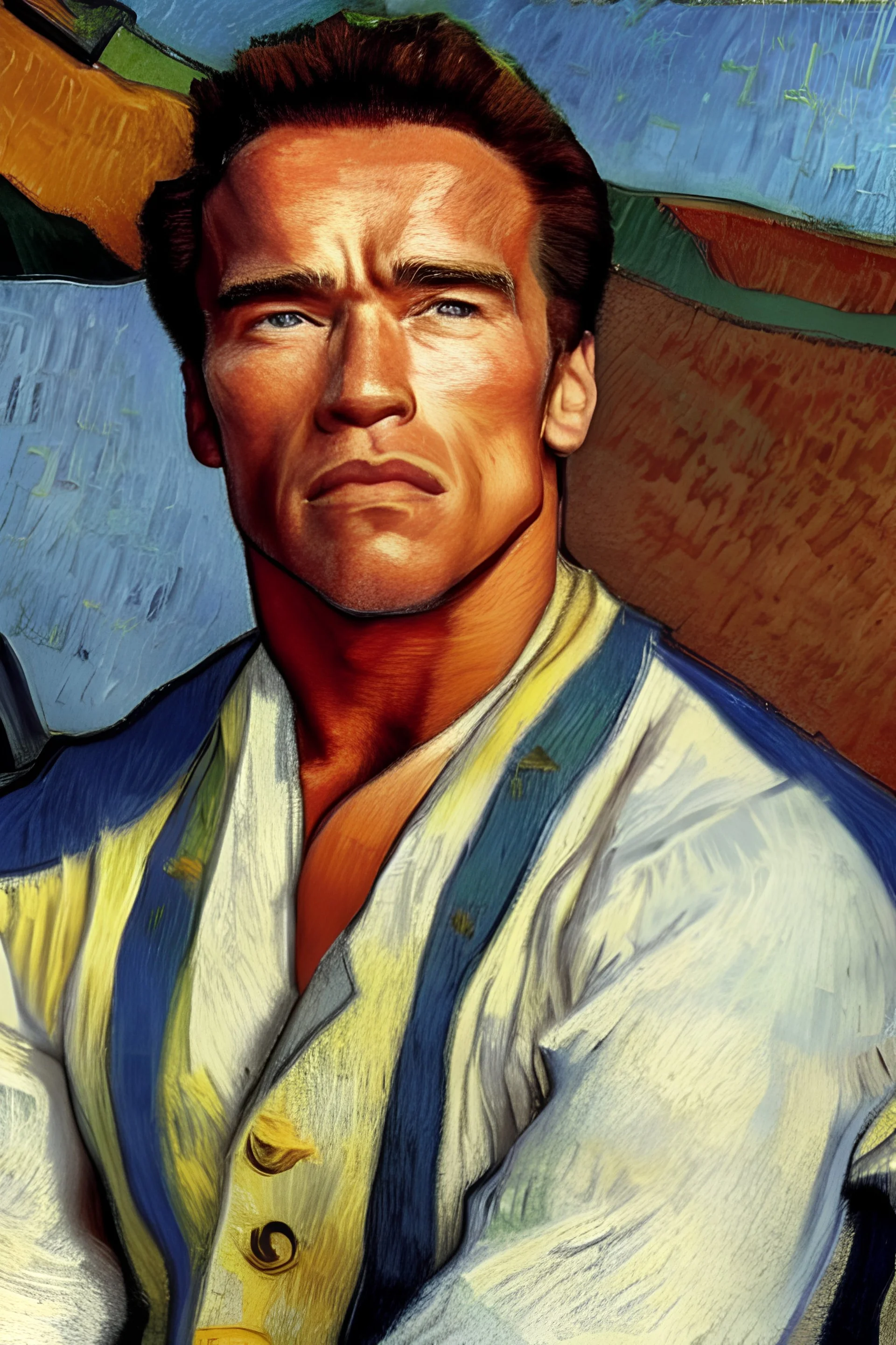 Arnold Schwarzenegger by Van Gogh