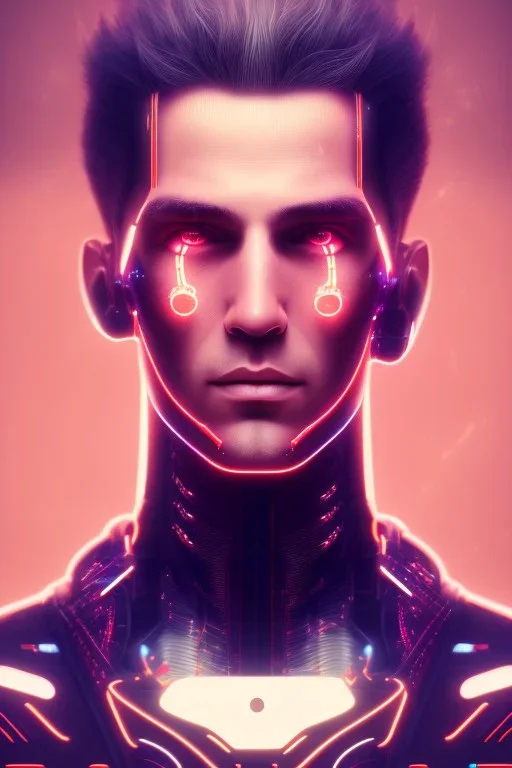 cyberpunk, head, men, portrai, tron