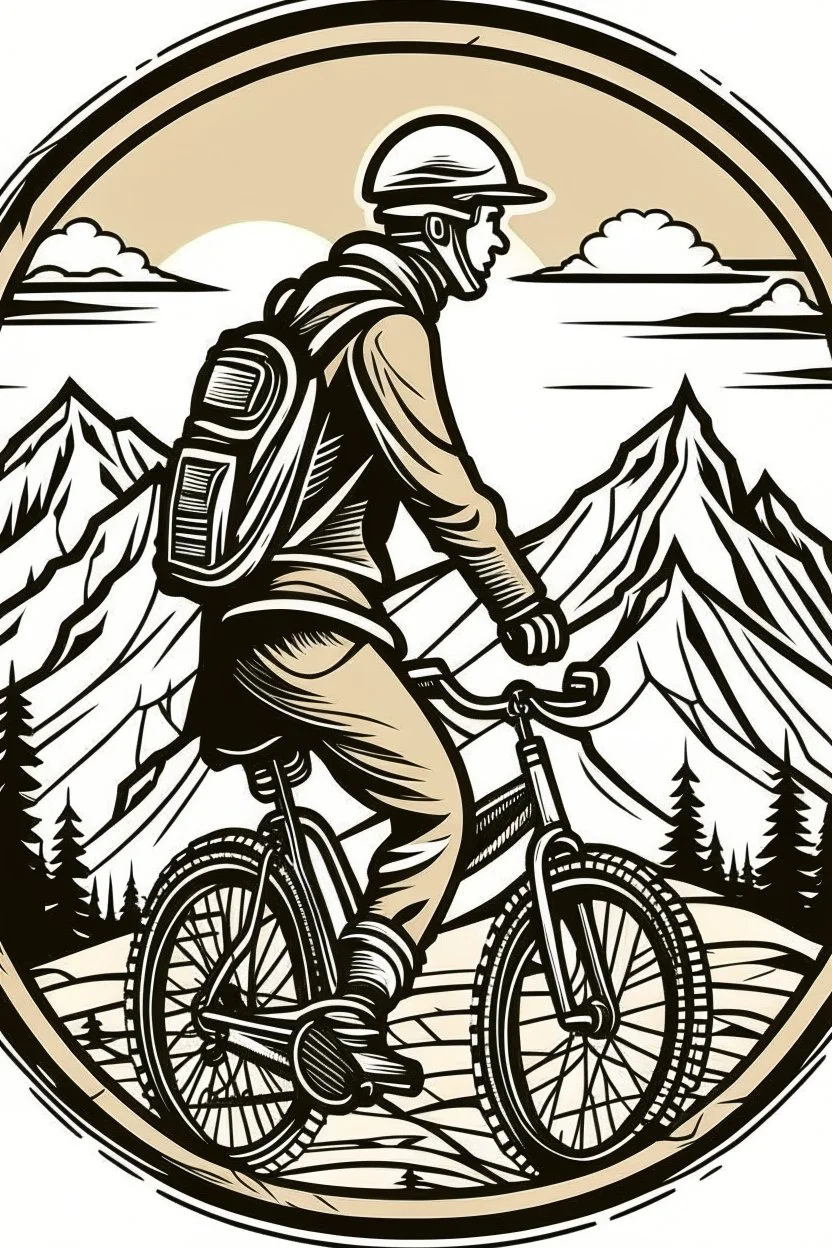 adventurer moutain,biker clip art simple two,tone