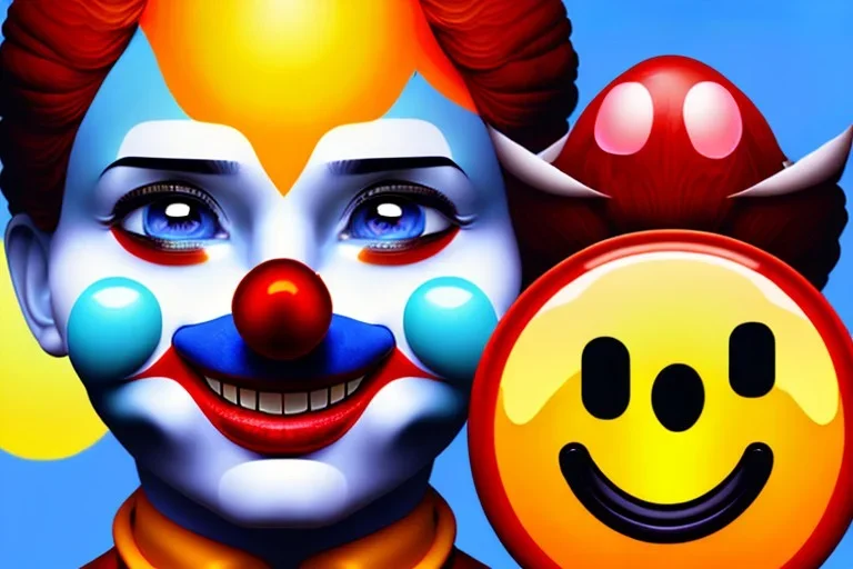 Emoji Sad Smile Clown Emoji :)