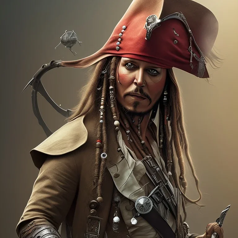 A robot in the shape of Jack Sparrow