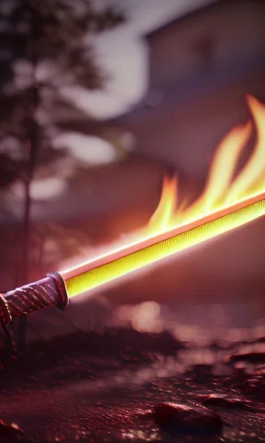 fire sword with background