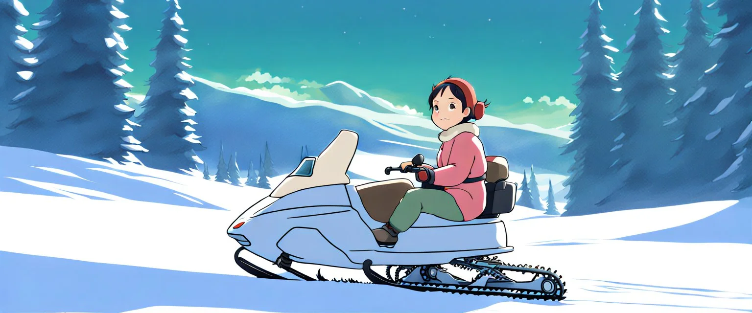 Studio Ghibli movie about a girl and her talking snowmobile in Alberta