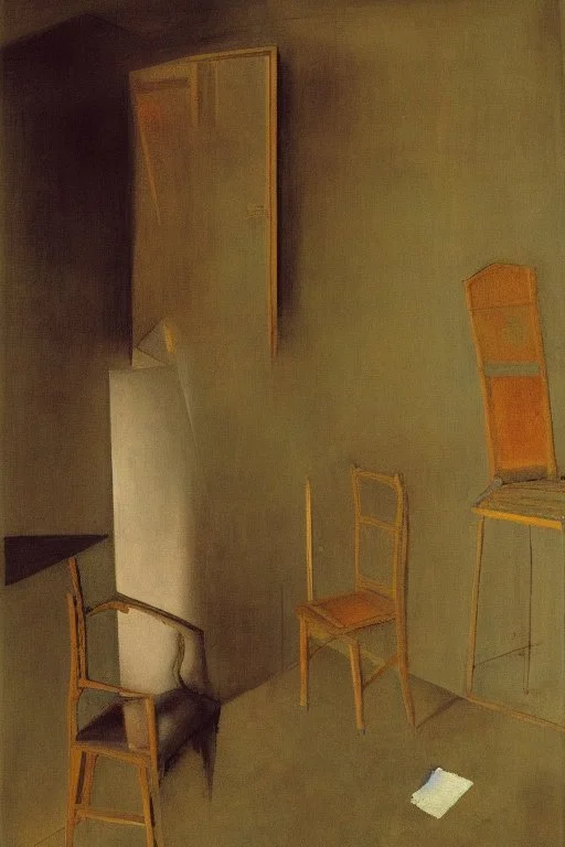 a chimera in a liminal room depicted by balthus