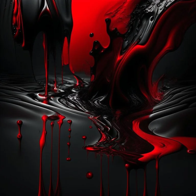 black and red water