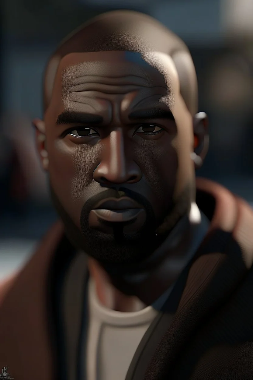 kanye west(Ye) , photo-realistic, shot on Hasselblad h6d-400c, zeiss prime lens, bokeh like f/0.8, tilt-shift lens 8k, high detail, smooth render, down-light, unreal engine 5, cinema 4d, HDR