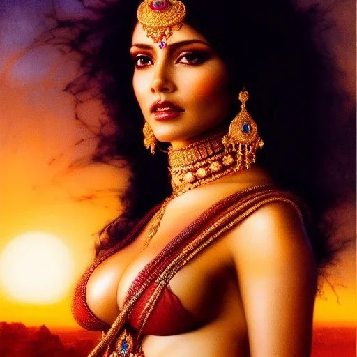 Drawing of beautiful face,busty Dejah Thoris,sweet stare,Mars,desert,minimal ancient armor, balanciaga fashion clothe painting by gaston bussiere, greg rutkowski, yoji shinkawa, yoshitaka amano, tsutomu nihei, donato giancola, tim hildebrandt, oil on canvas, cinematic composition, extreme detail,fit full head inside picture,16k