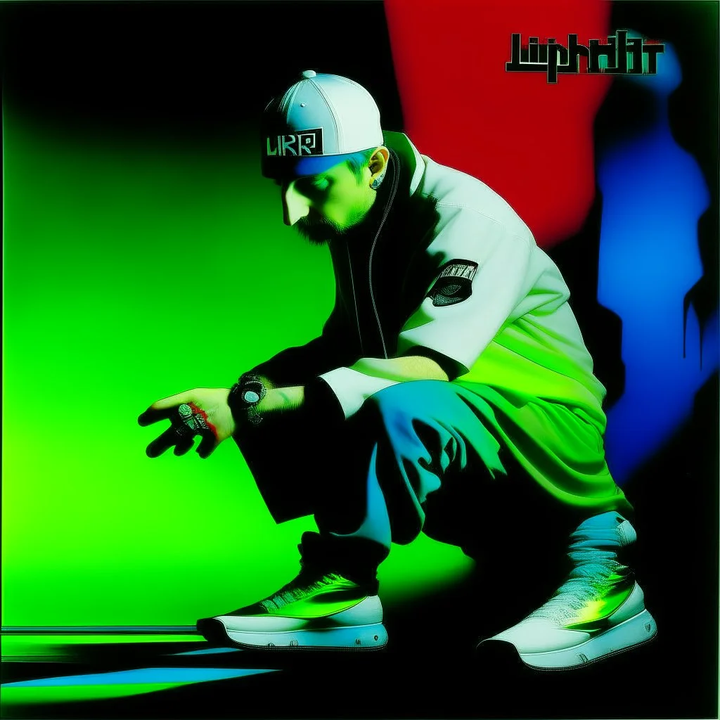 Limp bizkit new single cd cover artwork with a minimalist far perspective. 1999 y2k holographic