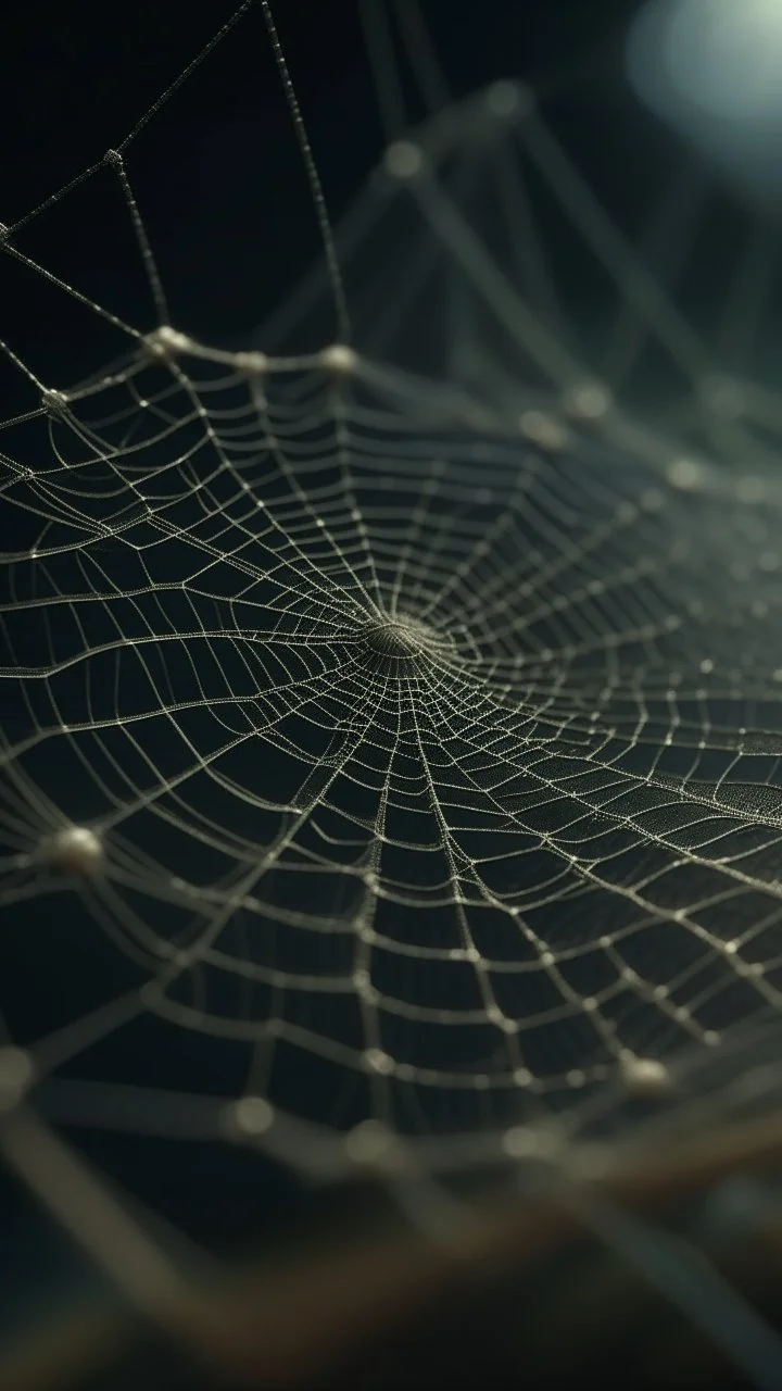A hyperrealistic macro shot hand out of a spider web, intricate details, soft natural light, screen captured from 4K Blu-ray