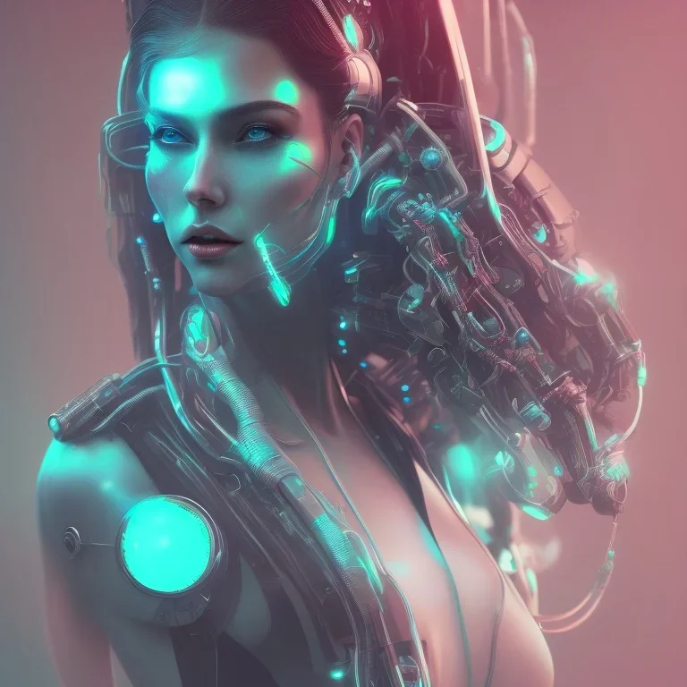 Futuristic Liquid Female Cyberpunk Neon Retro, highly detailed, artstation, concept art, sharp focus, illustration, incredibly symmetrical, incredibly detailed, award winning