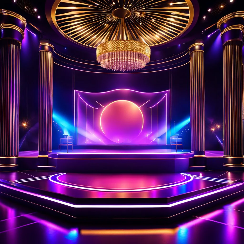 a luxury night club dance stage