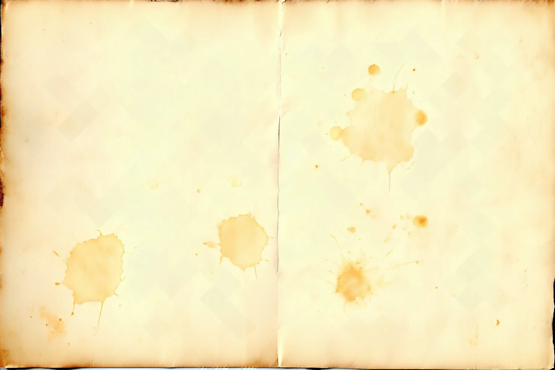 scan of old faded tea stains on rough paper