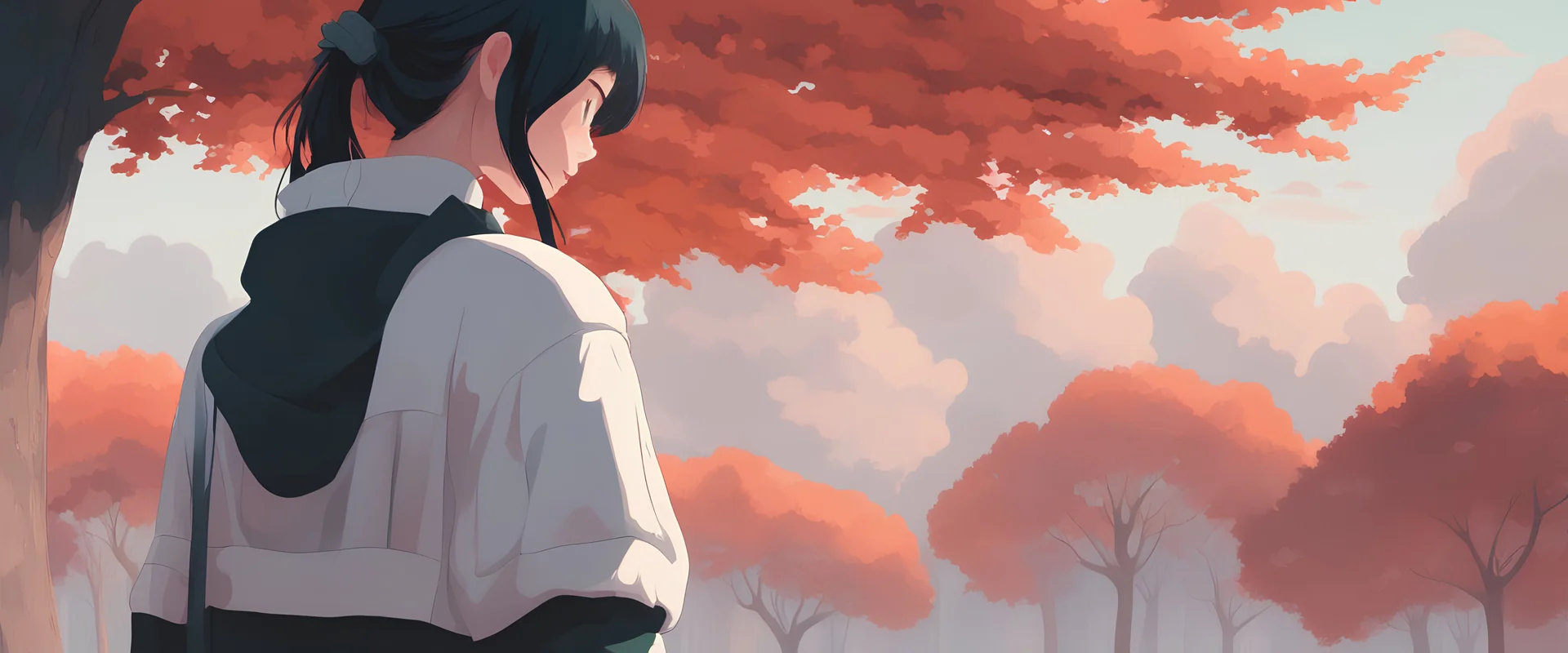 Divide the background into the seasons of the year all with the lofi girl style