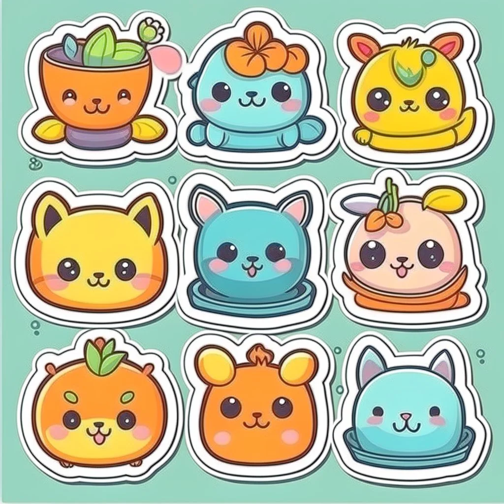 cute stickers templates