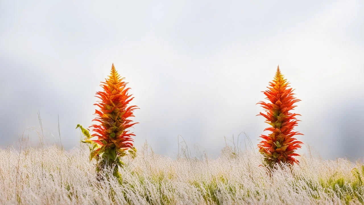 Strange invasive plant species, threatening, mutant, triffid, weird, frightening, amazing, chiaroscuro, beautiful light and colour, beautiful composition