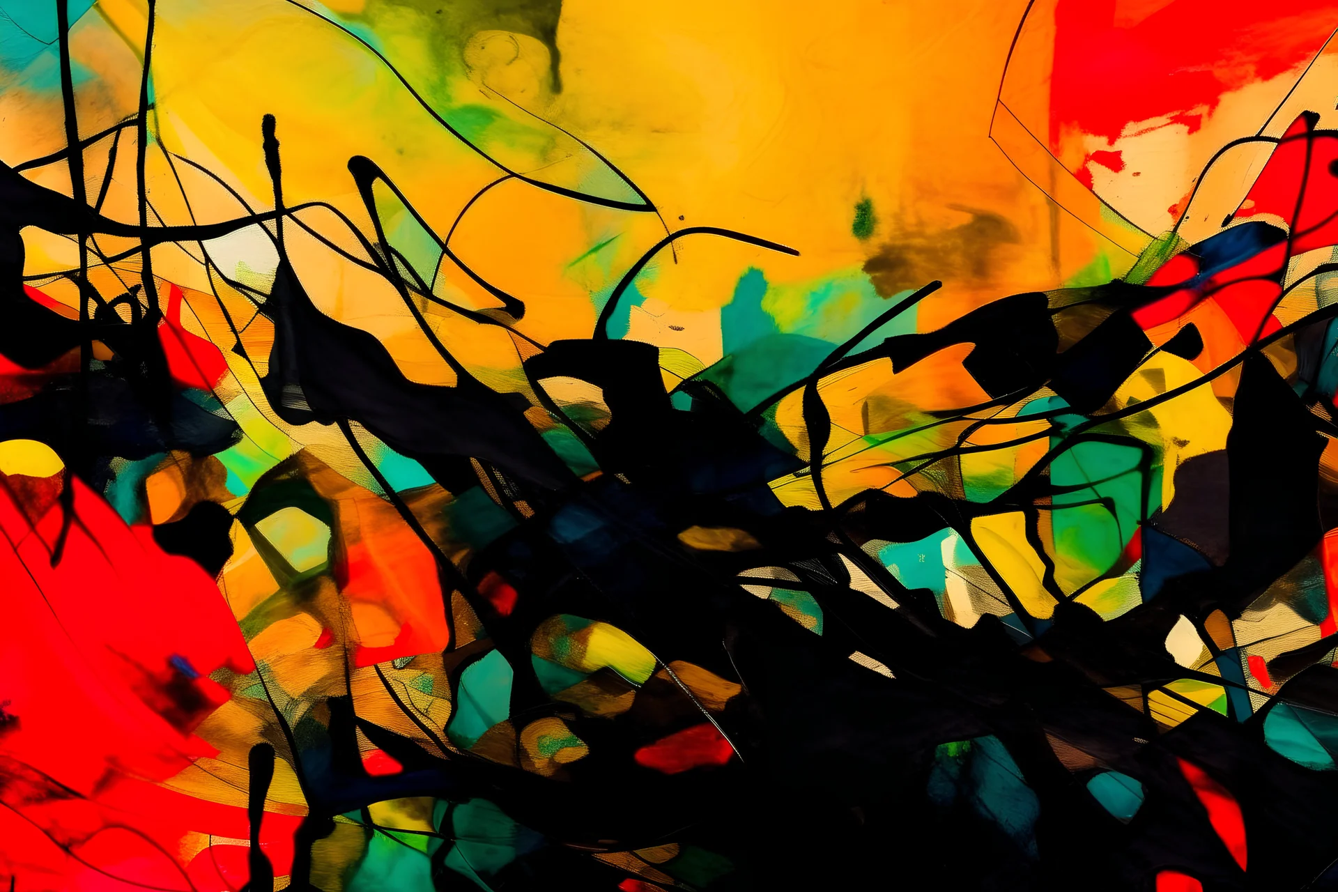 abstract art of pain from losing a close friend