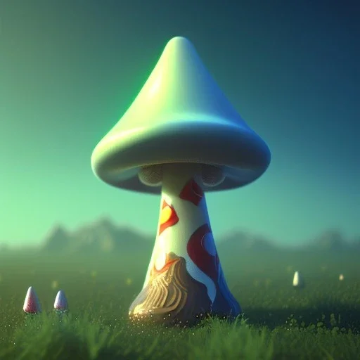 che gevara with magic mushroom hat, octane render, high detail