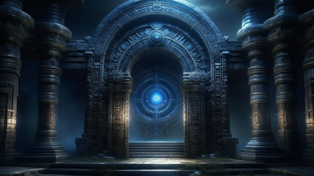 In a forgotten temple, an uncharted portal, the fabric of the cosmos converge.