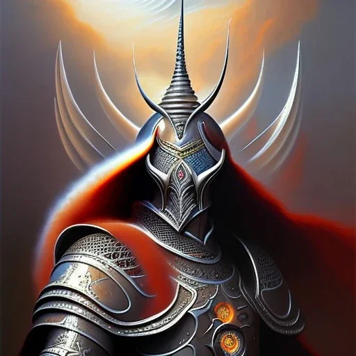 Dibujo al oleo Épico de Sauron estilo de Boris Vallejo