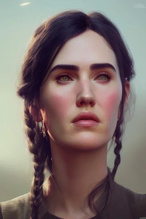 Jennifer Connelly portrait, epic, 8k resolution, high-quality, fine-detail, digital art, detailed matte, volumetric lighting, dynamic lighting, photorealistic