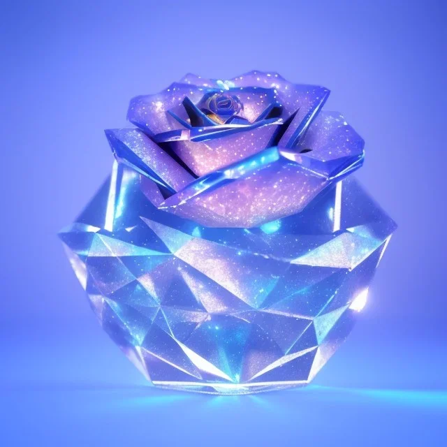 transparent crystal rose, crystallized,Holographic Simulation, cinema lighting, cinema 4d, octane render, 3d render, incrate detailed,fantasy art, photo realistic, shinening light,moonstone crystal bird, iresendent, shine, epic