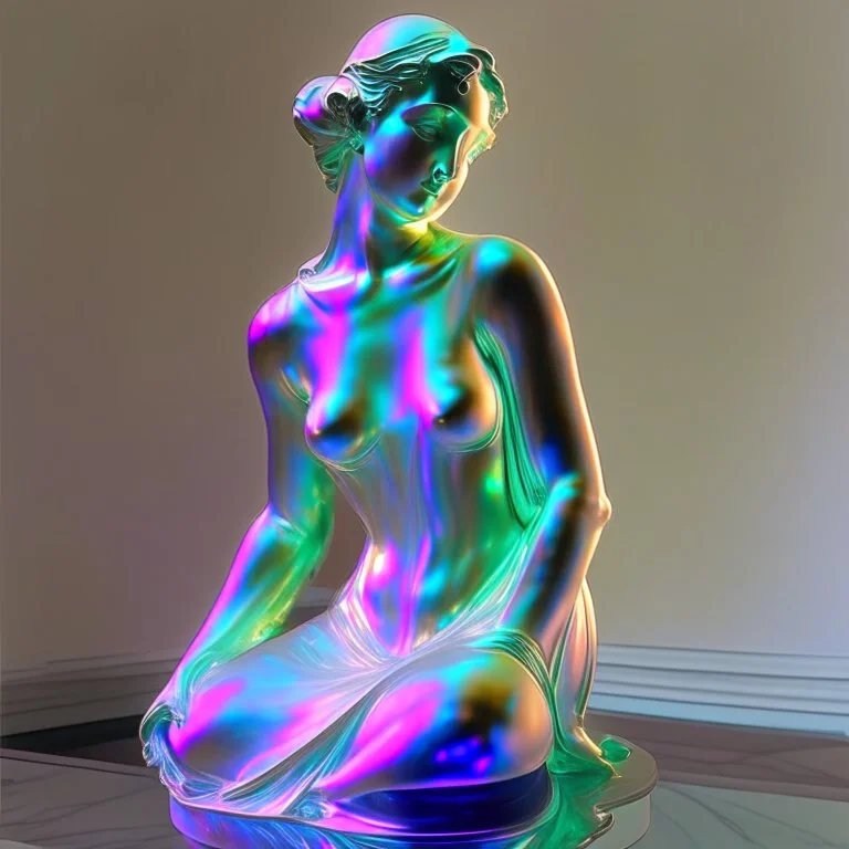 iridescent statue