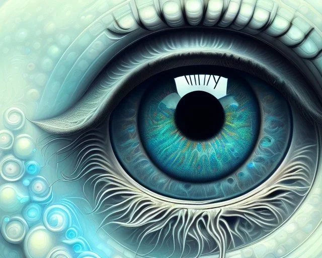 a detailed illustration of eye, intricate details, realistic, digital art, meticulously detailed iris, bright colors, perfectly round eye, MidJourney style