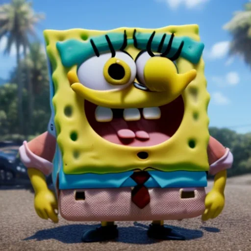 spongebob chad, realistic, 8k,