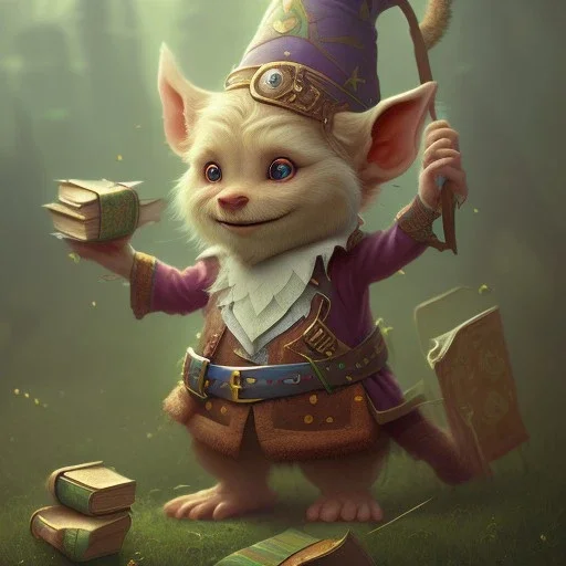 a Portrait of cute elf Leprechaun as +Book illustration by Gediminas Pranckevičius, Jean Baptiste Monge, Brian Kesinger, Anton fadeev, Kilian Eng,richly detailed