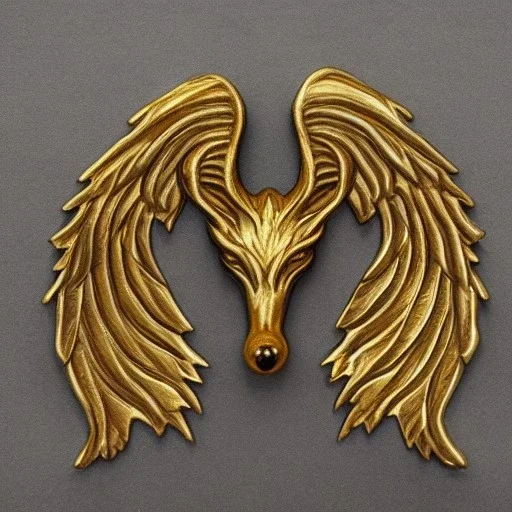 Gold Fox with five tails and wings