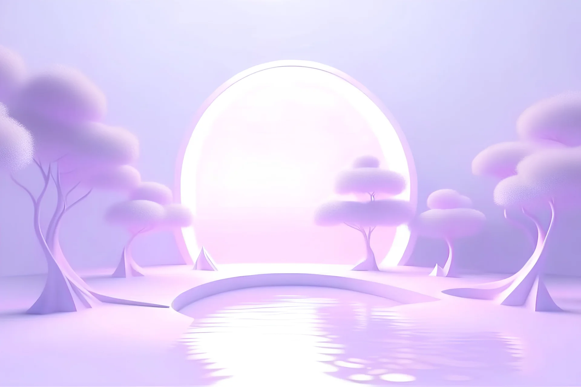 minimal pastel purple surreal scene portal, dreamy scene, japan landscape