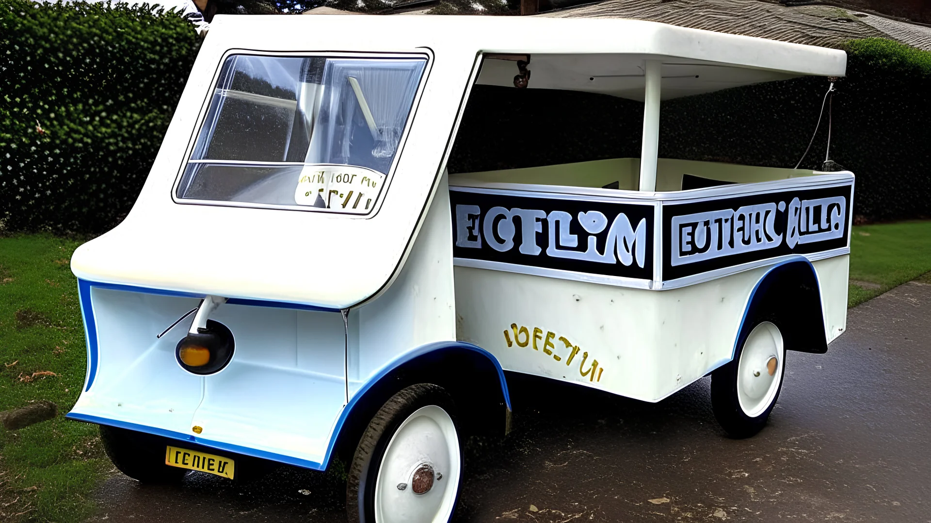 antique electric milk float vehicle