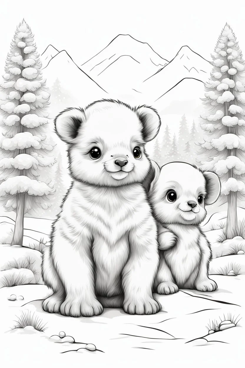 sketches of cute baby animals