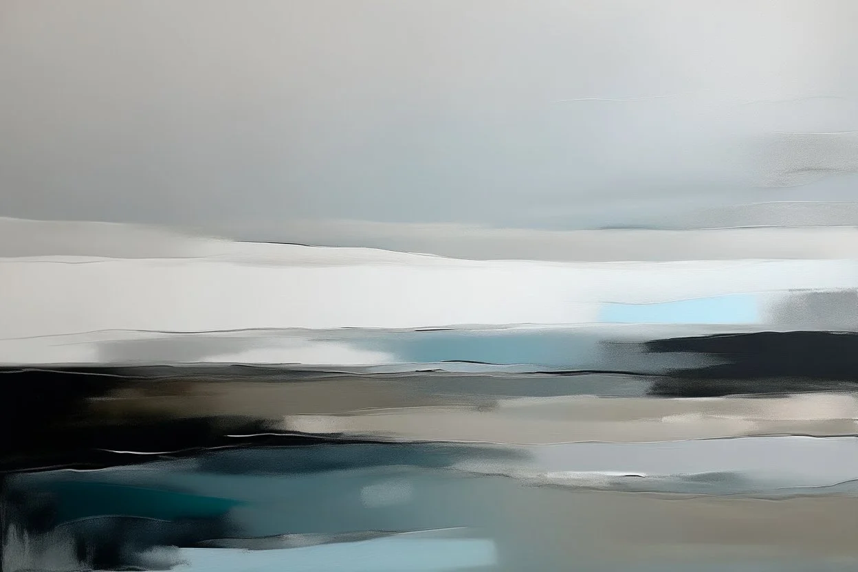 Minimalist Abstract painting of a seascape