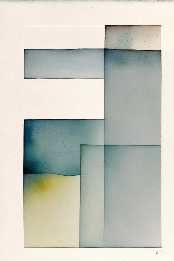 Abstract watercolour painting in the style of Agnes Martin