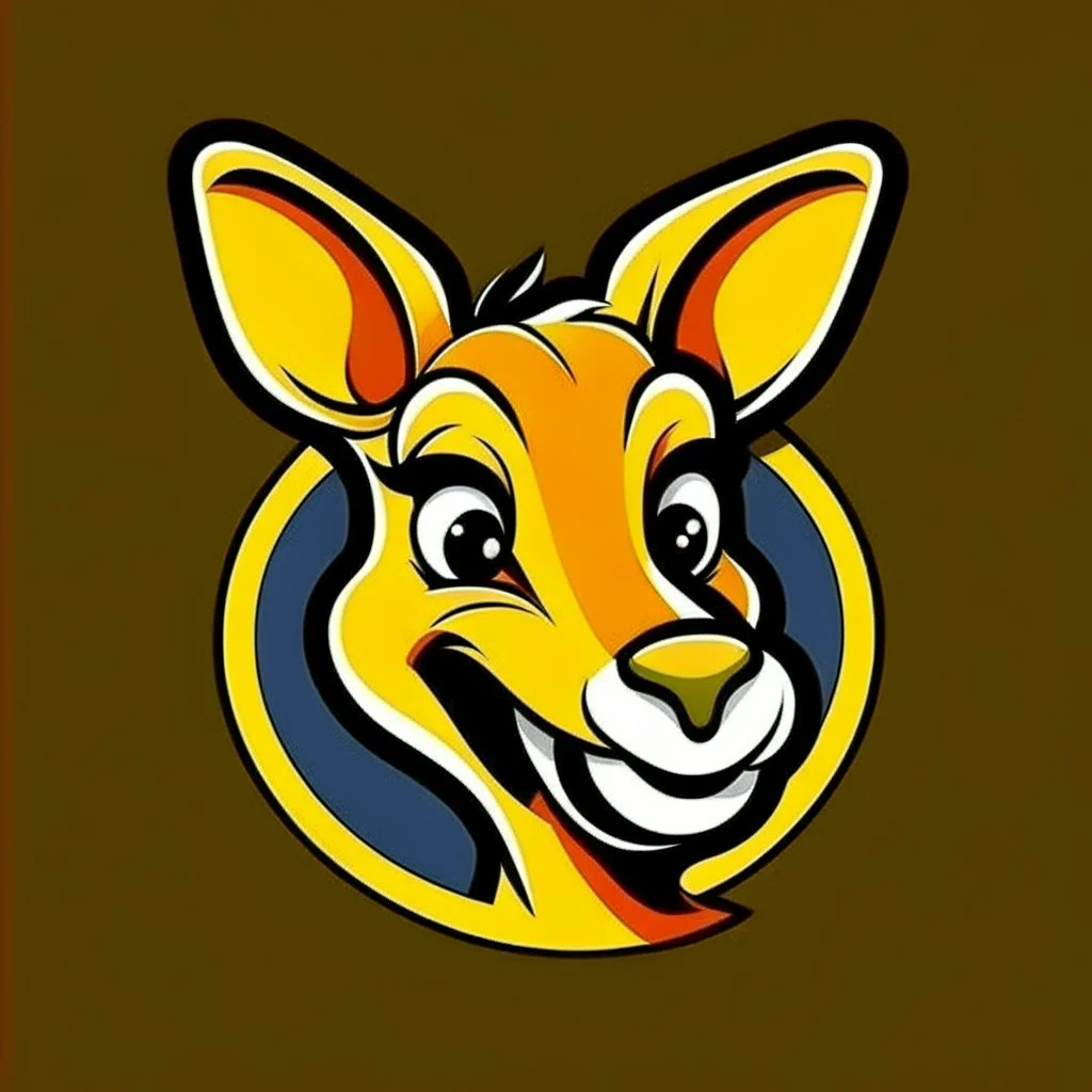 Kangaroo Mascot Logo