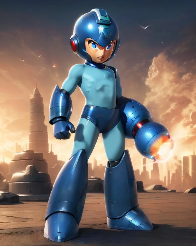 portrait of megamanx, masterpiece, HDR