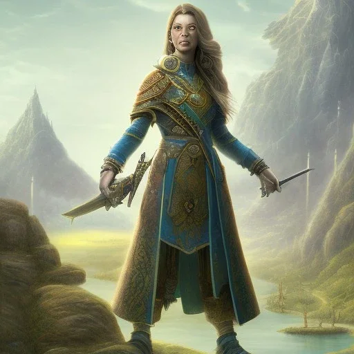 fantasy setting, half-hawk haircut woman