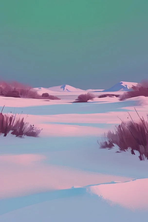 snow simple paint landscape background